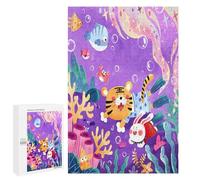 Zodiac Tiger Art Puzzle 10 000 pièces, édition collector, style peinture à l'encre chinoise pour affichage à la maison