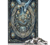 Zodiaque Cancer Puzzle en Bois 300 Pièces Adultes Et Enfants,Premium,Bois,Dès 14 Ans Constellation,Casse-tête,Défi,Jeu Éducatif,Déco Murale, Anti-Stress,Détente (40x28cm)