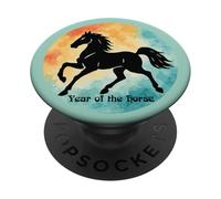 Zodiaque Chinois Année du Cheval 2026 PopSockets PopGrip Adhésif