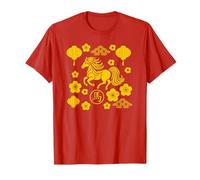 Zodiaque Chinois Année du Cheval Feu Cheval Lunaire Nouvel an T-Shirt