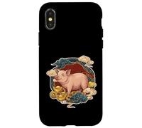 Zodiaque Chinois Cochon Chanceux Coque pour iPhone X/XS