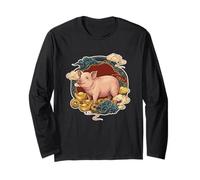 Zodiaque Chinois Cochon Chanceux Manche Longue