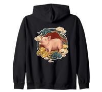 Zodiaque Chinois Cochon Chanceux Sweat à Capuche