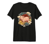 Zodiaque Chinois Cochon Chanceux T-Shirt Haut de Gamme