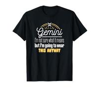 Zodiaque Gémeaux Horoscope Astro Étoiles Humour Blague T-Shirt