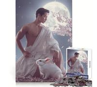 Zodiaque︰ Le Lapin de la Lune Puzzle 1000 pièces pour Adultes Entraînement à la Concentration et au Stress Jeu Amusant et Amusant Assemblage serré Cadeau créatif (50x75cm)