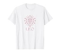 Zodiaque Lion Astrologie - Design esthétique Magenta T-Shirt Graphique avec Valeur