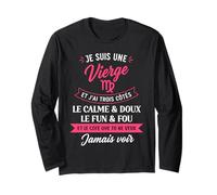 Zodiaque Signe Astro Fille Humour Je suis Vierge Manche Longue