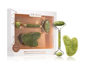 Zoë Ayla Jade Facial Roller And Gua Sha Tool coffret cadeau visage 1 pcs
