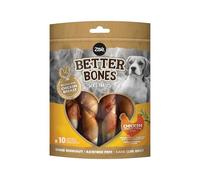 Zoë Better Bones Lot de 10 friandises à mâcher pour Chien, Poulet, os enveloppé, 12,5 cm