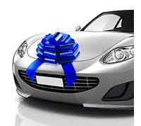 Zoe Deco Big Car Bow (Bleu, 18 Pouces / 46 cm, 1 Paquet), Noeud géant pour Voiture, Noeud d'anniversaire, énorme Noeud de Voiture, arcs de Voiture, Grand Noeud Bleu, Noeud pour Cadeaux