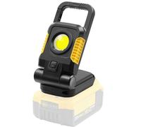 Zoe & Jim Lampe sans fil 18 V 1500 lumens compatible avec batterie DeWalt Projecteur de travail à LED Large faisceau avec protection améliorée basse tension (batterie non incluse)