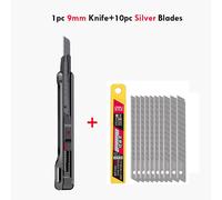 Zoecor-Couteau Utilitaire De Poche Portable,Boîte Rétractable,Freins À Papier,Cutter,Fournitures D'art Pour Le Bureau,9mm/18mm - Type 9mm Knife 10sblade