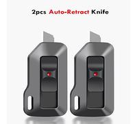 Zoecor-Couteau Utilitaire De Poche Portable,Boîte Rétractable,Freins À Papier,Cutter,Fournitures D'art Pour Le Bureau,9mm/18mm - Type 2auto-Retract Knife