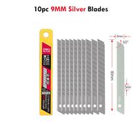 Zoecor-Couteau Utilitaire De Poche Portable,Boîte Rétractable,Freins À Papier,Cutter,Fournitures D'art Pour Le Bureau,9mm/18mm - Type 10silver 9mm Blade