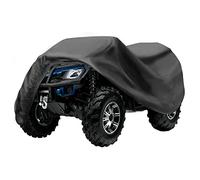 ZOEDO Housse de Protection imperméable et résistante au Vent pour Quad - Protection Toutes Saisons - 4 Roues - pour Kawasaki, Honda, Polaris, Yamaha - 213,6 cm (Noir, Taille XXL)