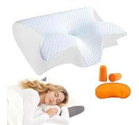 Zoefun Oreiller Apnée du Sommeil, Oreiller Anti Ronflement et Apnée Positionnelle, Coussin Ergonomique Cervical Mémoire de Forme pour Dormeurs de Côté, de Dos et sur Le Ventre (Blanc)