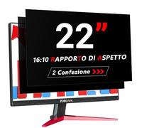 ZOEGAA 2 pièces Film de confidentialité Moniteur 22 Pouces 16:10 développé et Produit en Usine, Filtre de confidentialité Amovible et Anti-lumière Bleue Moniteur 22 Pouces pour HP Dell Acer ASUS SAMS