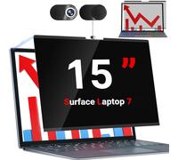 ZOEGAA Écran de confidentialité magnétique pour ordinateur portable Microsoft Surface 7 15" (2024), filtre d'écran tactile amovible, anti-lumière bleue, surface anti-rayures pour ordinateur portable 7