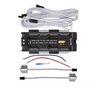 Zoegneer 1 ensemble DC 12 V 24 V LED Détecteur de mouvement Lumière d'escalier Kit contrôleur de lumière d'escalier Bande souple Luminosité réglable 32 canaux pour éclairage d'escalier