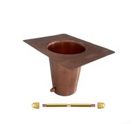Zoegneer Adaptateur de chaîne de pluie en métal pour gouttières pour éviter l'encrassement de gouttière (cuivre)