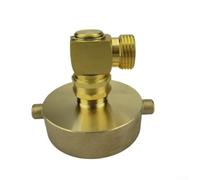 Zoegneer Adaptateur de tuyau de bouche d'incendie pour connecter des tuyaux d'incendie à des tuyaux d'arrosage avec 2 extrémités femelles 1/2 NST/NH et 3/4 GHT mâle (adaptateur coudé)