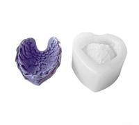 Zoegneer Ailes d'ange blanches en silicone, pour la fabrication de bougies et diverses décorations de desserts (taille S)