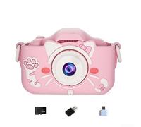 Zoegneer Appareil photo numérique pour enfants à double objectif 20 MP 1080p HD écran IPS de 5,1 cm, enregistrement vidéo retardateur, zoom 8x, lecteur MP3 5 jeux de puzzle, coque antichoc en silicone