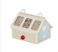 Zoegneer Boîte à bijoux en velours avec compartiments de tiroir et fenêtre transparente pour boucles d'oreilles, colliers, bracelets, blanc crème, 24 x 21 x 21 cm (blanc)