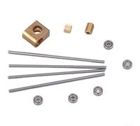 Zoegneer Boîte de transmission à vis sans fin à turbine de 0,2 m, mécanisme de réduction 12 x, boîte de vitesses en métal à monter soi-même, modèle de voiture, robot, cuivre argenté (version précise)