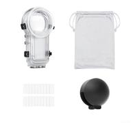 Zoegneer Boîtier de plongée invisible pour Insta360 X5 - 60 m - Boîtier étanche avec couvercle d'objectif et libération rapide pour photographie sous-marine - ABS transparent