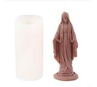 Zoegneer Bougie en silicone Vierge Marie en trois dimensions pour la fabrication de bougies, le savon et l'art en résine, flexible, non artisanal