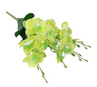 Zoegneer Bouquet d'orchidées papillons artificielles de 45 cm de haut pour arrangement de mariage, fête intérieure ou extérieure et décoration florale de la maison (vert)