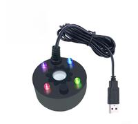 Zoegneer Brumisateur USB avec 4 lumières LED pour fontaine d'intérieur, humidificateur, chaudron, machine à brouillard, fonctionnement en ABS, plus de 3000 heures, brume continue jusqu'à 10 heures