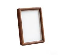 Zoegneer Cadre de présentation rectangulaire en bois massif pour figurines et photos de collection - En teck - Fabriqué à la main - Avec base en acrylique - Décoration d'intérieur (D)