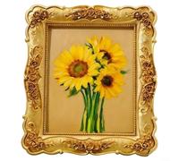 Zoegneer Cadre photo décoratif élégant en résine avec motif en relief complexe pour portrait de famille, photos de mariage, impressions artistiques à la maison (20,3 cm)