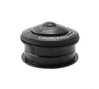 Zoegneer Casque de roulement sans filetage de 44 mm pour fourche droite et cadre de 286 mm en alliage d'aluminium usiné CNC, léger et lisse, composant de vélo (noir)