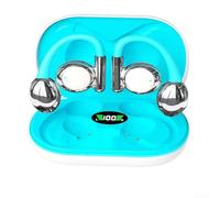 Zoegneer Casque de sport sans fil 53 avec suppression du bruit, mode veille en métal galvanisé, batterie 1000 mAh, 10 heures d'autonomie, matériau ABS PC, léger et confortable, noir (orange)