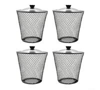 Zoegneer Composteur en fer avec couvercle en fer avec trous de ventilation facile d'accès pour les vers rouges dans les lits de jardin, style ferme pour recycler les déchets de cuisine et de jardin (4