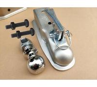 Zoegneer Connecteur de remorque en métal pour conversion de remorque de voiture, résistant à l'usure, facile à installer, haute universalité, convient pour la modification de remorque, argenté, 29,5 x