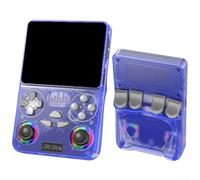 Zoegneer Console de jeu portable rétro avec WiFi Multijoueur Battle Open Source Portable 20,3 cm ABS Appareil de jeu sans fil pour les jeux nostalgiques de voyage Noir (bleu)
