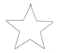 Zoegneer Couronne en métal noir en forme d'étoile - Grande guirlande - Créoles à 5 branches - Attrape-rêves en fer - Décoration de vacances (40 cm)