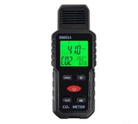 Zoegneer Détecteur de dioxyde de carbone portable 3 en 1 avec mesure de la température et de l'humidité, écran LCD double ligne, code couleur pour la maison, les écoles, les bureaux, moniteur de