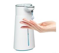 Zoegneer Distributeur automatique de mousse à induction - Distributeur automatique de savon en mousse intelligent - Distributeur de savon mural avec capteur pour salle de bain et cuisine (gouttes)