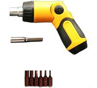 Zoegneer Ensemble de tournevis à cliquet rotatif à 72 dents avec interface hexagonale magnétique de 6,35 mm et poignée ergonomique pliable pour les tâches de réparation mécanique de précision, jaune