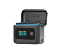 Zoegneer Étui de chargement multifonction portable pour Insta360 X5 avec 24 W PD3.0 Charge rapide Compact ABS Boîte de rangement de batterie légère Support de protection Noir