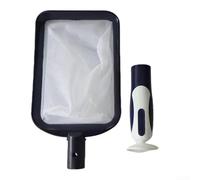 Zoegneer Filet de nettoyage de piscine léger en plastique à mailles fines pour piscines hors sol et dans le sol, capture les feuilles et les débris se fixe sans effort aux murs