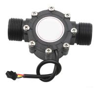 Zoegneer G1 Pouce Capteur de Débit d'eau Effet Hall Débitmètre 2-100L/min Corps en Nylon pour Climatisation Centrale Piscine Distributeur d'eau DC3.5-24V Noir