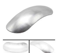 Zoegneer Garde-boue avant de moto en alliage d'aluminium argenté 34 cm x 14 cm, 3 mm d'épaisseur, léger, facile à installer pour cruiser, chopper, café, sans trou pré-percé