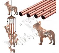 Zoegneer Grand carillon éolien Bigfoot de 86,4 cm avec sept figurines, six tubes en aluminium et six cloches pour apaiser la décoration intérieure et extérieure en métal imperméable et résistant à la